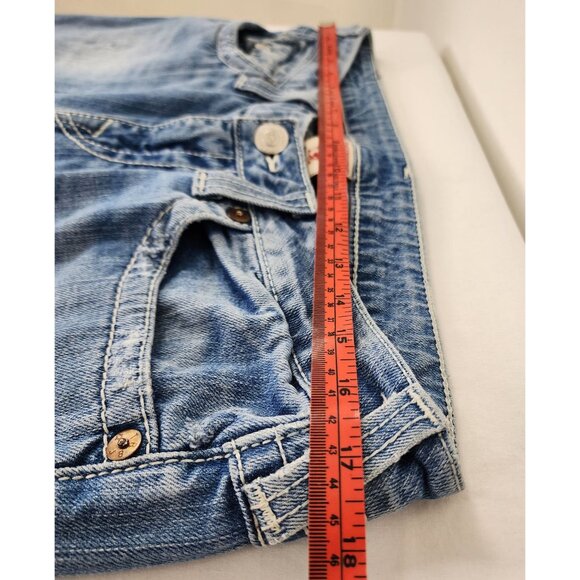True Religion Billy Low Rise Straight Light Wash Denim Y2K 00s Made in USA Sz 32 - Picture 12 of 16
